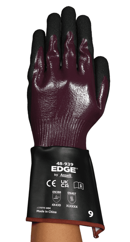 EDGE® 48-939 Economical solution for medium duty applications requiring high cut resistance, grip & oil-repellence performance in oily environment