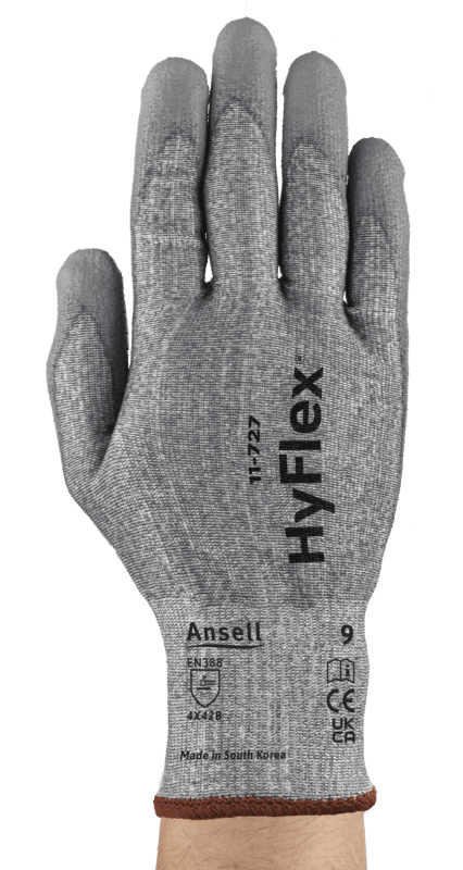 HyFlex® 11-727 Ultralight abrasion-resistant gloves that offer barehand comfort, dexterity and protection