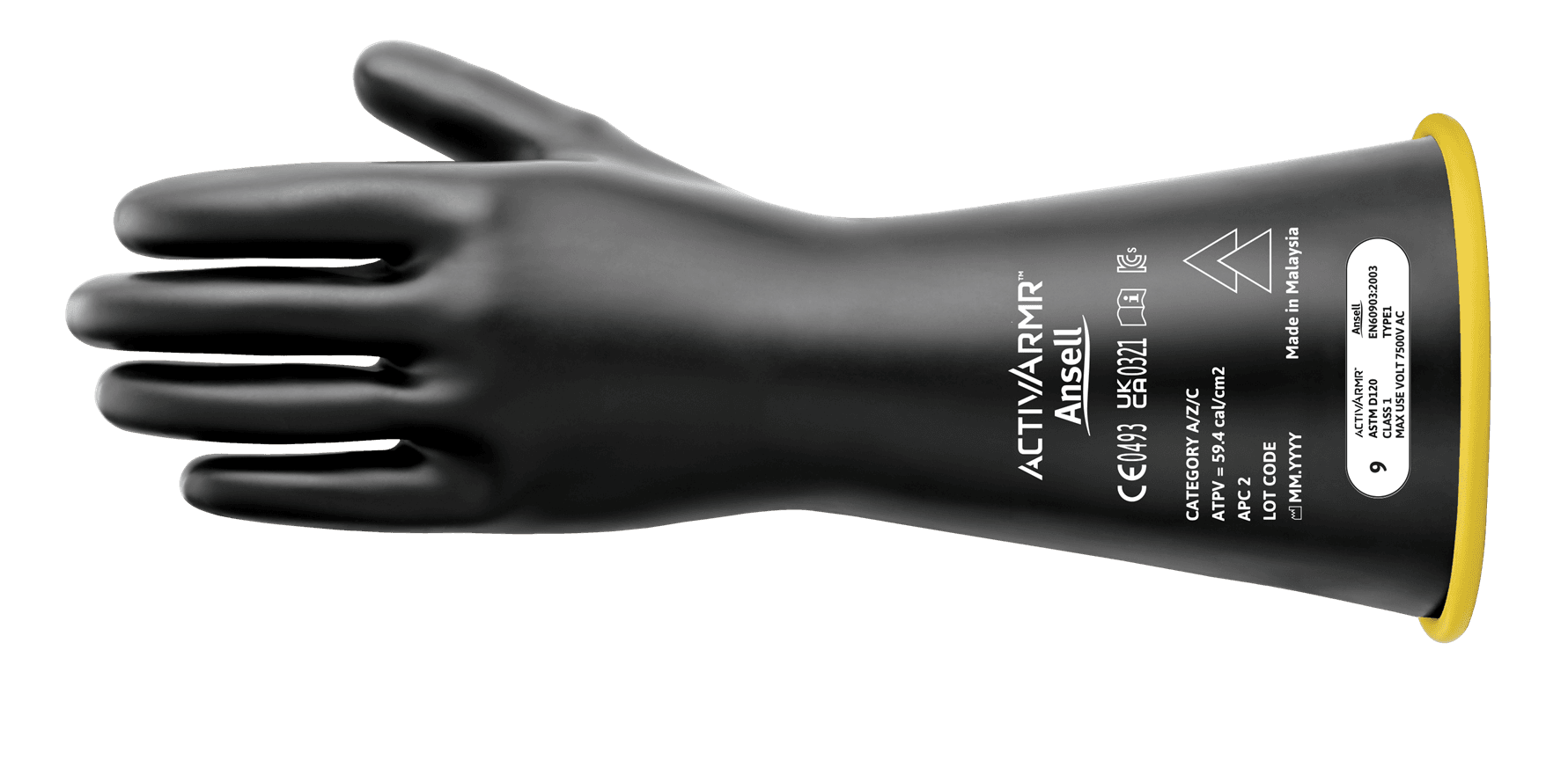 ActivArmr Bi-Color Electrical Insulating Gloves Class 1 – RIG114YBSC