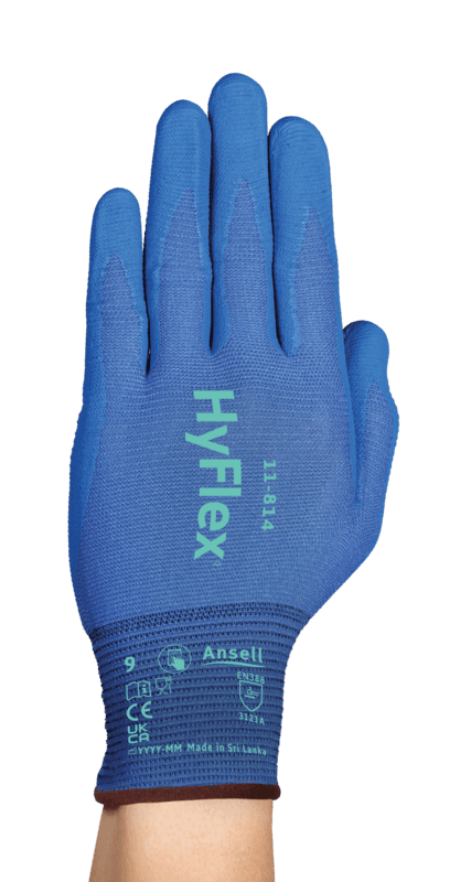 HyFlex 11-814 Thin breathable multi-purpose gloves designed for a true second-skin feel and precision performance