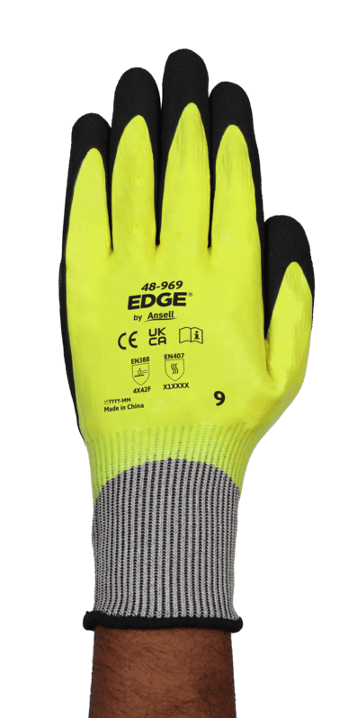 EDGE® 48-969 Economical solution for medium duty applications requiring very high cut resistance, grip & oil-repellence performance in oily environment