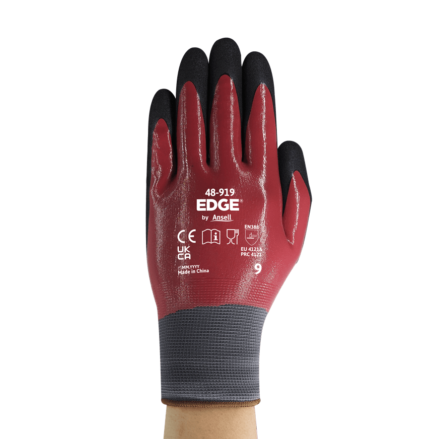 EDGE® 48-919 Light-duty safety gloves delivering excellent grip and abrasion and oil protection