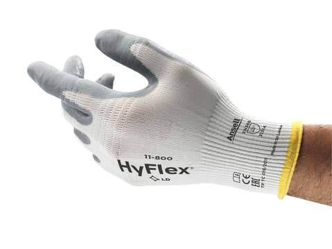 HyFlex® 11-800 Industrial gloves with 30% greater breathability, providing all-day comfort and protection