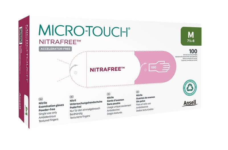 MICRO-TOUCH® NITRAFREE™ Provides comfortable and reliable hand protection