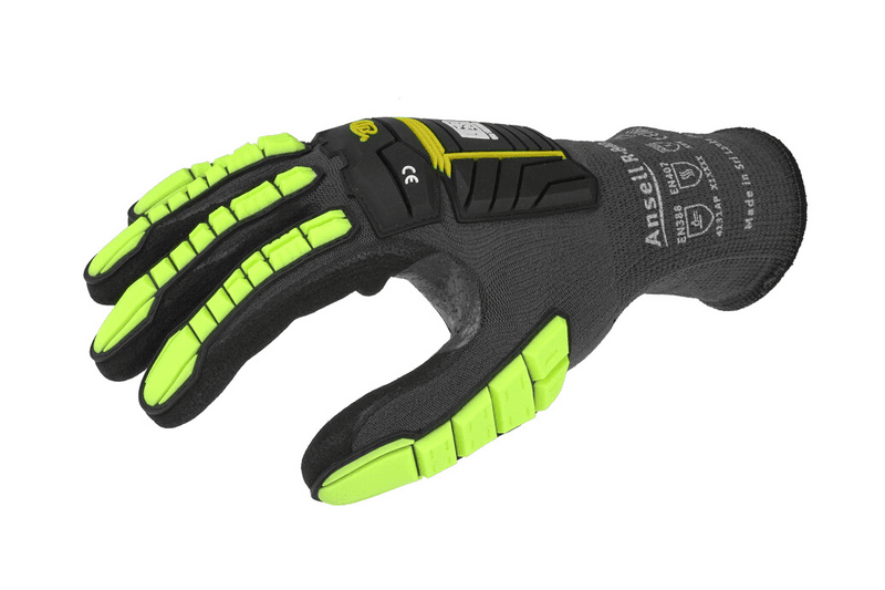 RINGERS® R840 Light-duty knit gloves with nitrile-coated palms and TPR impact protection