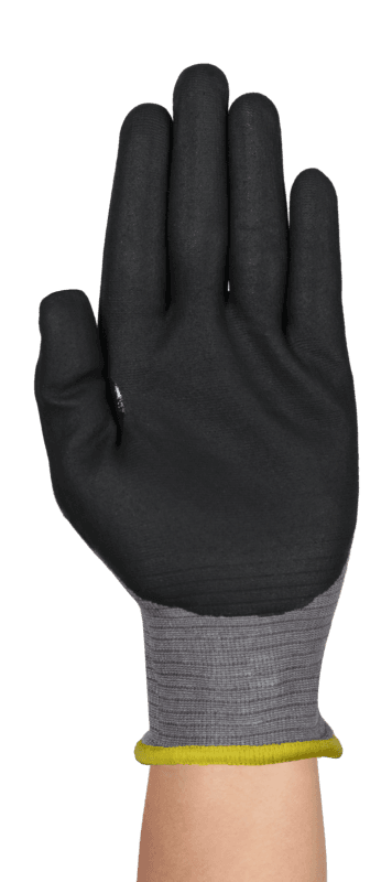 HyFlex 11-584 Next-gen 21-gauge ANSI A6/ISO F-rated glove - made up to 30% thinner* for second-skin feel and precision.