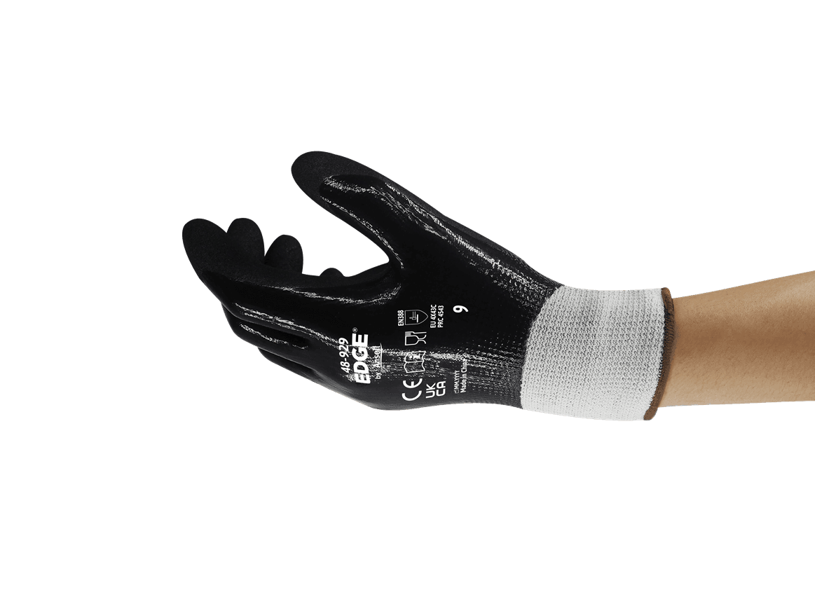 EDGE® 48-929 Medium-duty work gloves, ensuring secure grip and abrasion, cut and oil protection