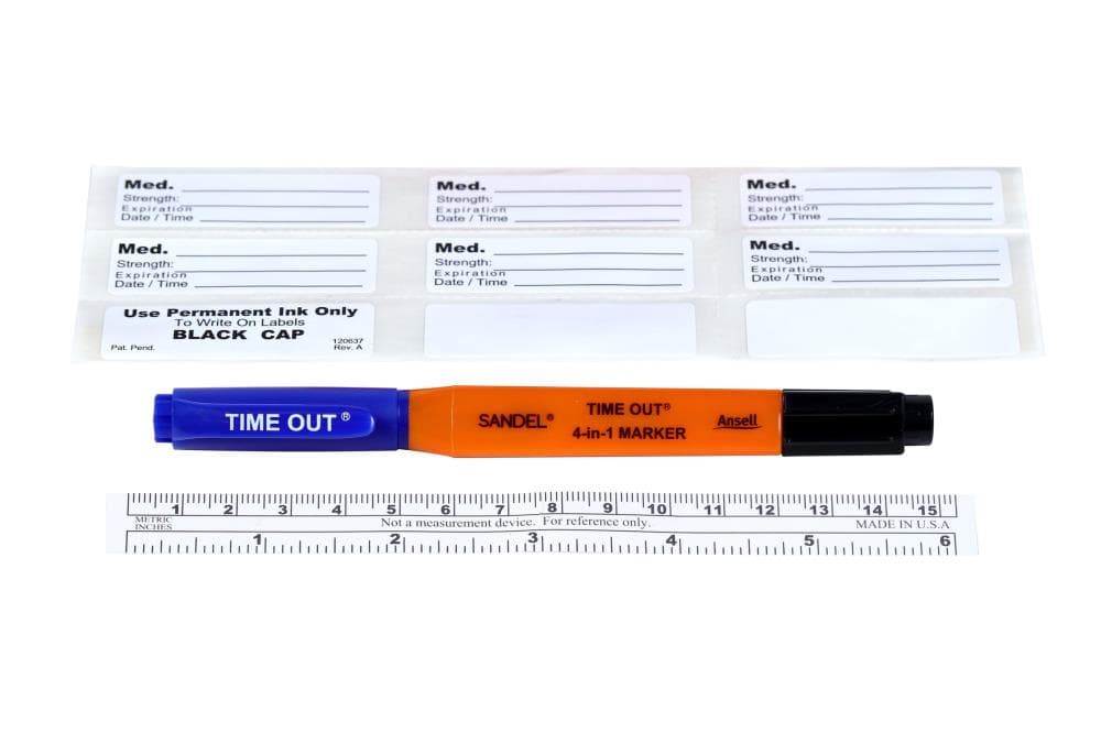 SANDEL® 4-in-1™ Markör, Etiketler ve Cetvel ile birlikte
