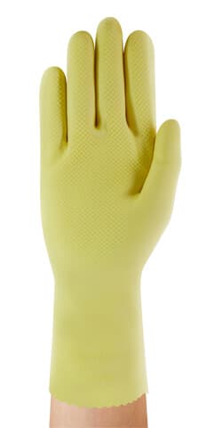 AlphaTec® 88-394 Medium-duty natural rubber gloves, offering dexterous protection ideal for food processing applications
