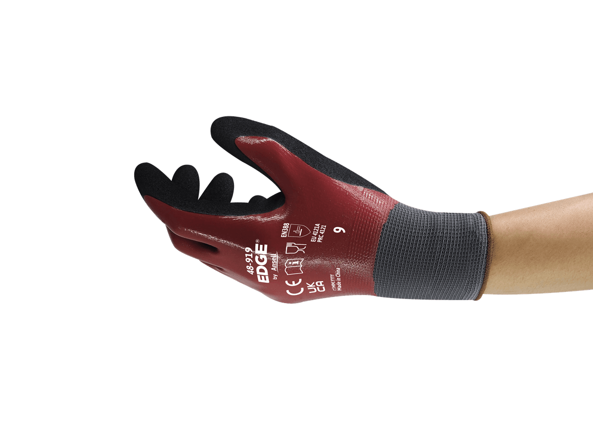 EDGE® 48-919 Light-duty safety gloves delivering excellent grip and abrasion and oil protection