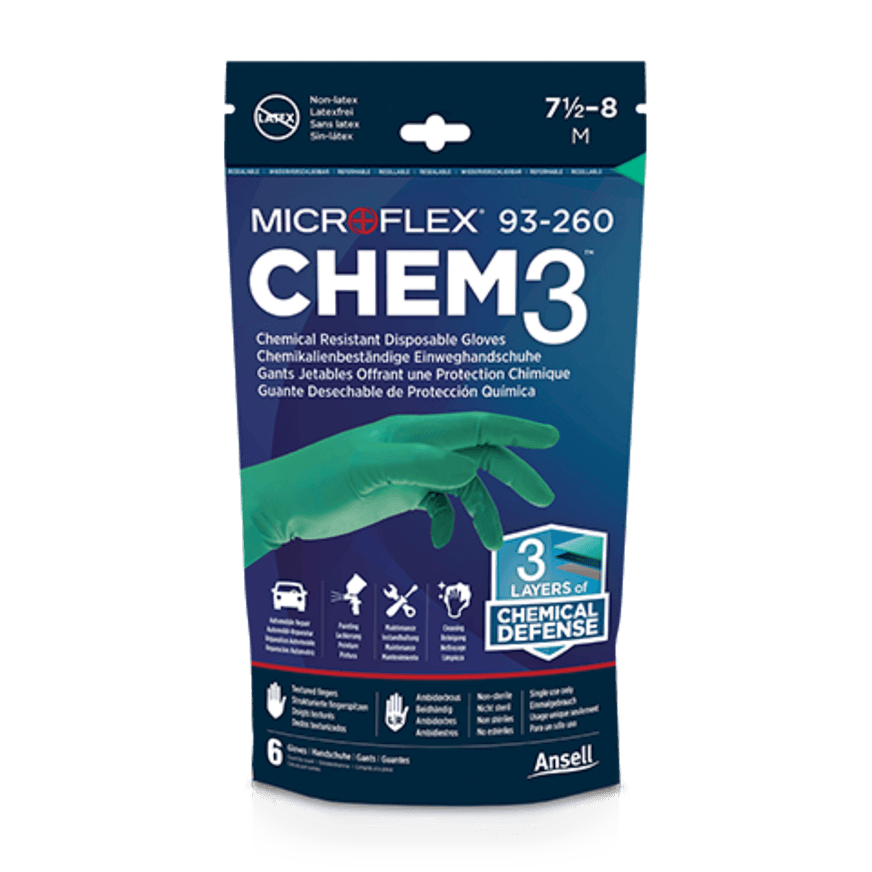 Microflex CHEM3 Glove Retail Pack