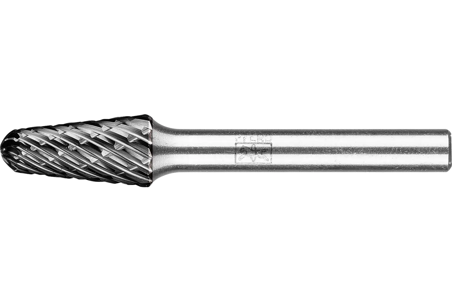 Yüksek performanslı karbür çapak alma frezesi ALLROUND, konik tip, radyüs uçlu, KEL çap 10x20 mm sap çapı 6 mm HICOAT üniversal 1