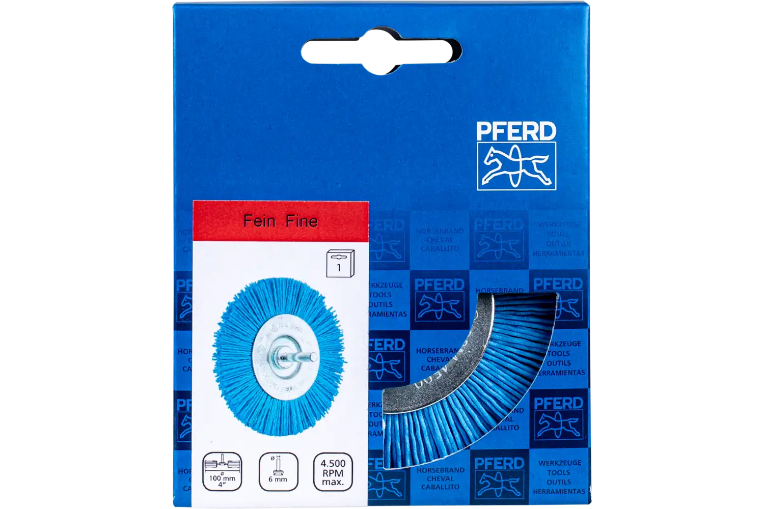 Dairesel fırça saçaklı RBU çap 100 mm sap çapı 6 mm BLUE tel çap 1,10 mm tanecik 180 elektrikli matkaplar 2