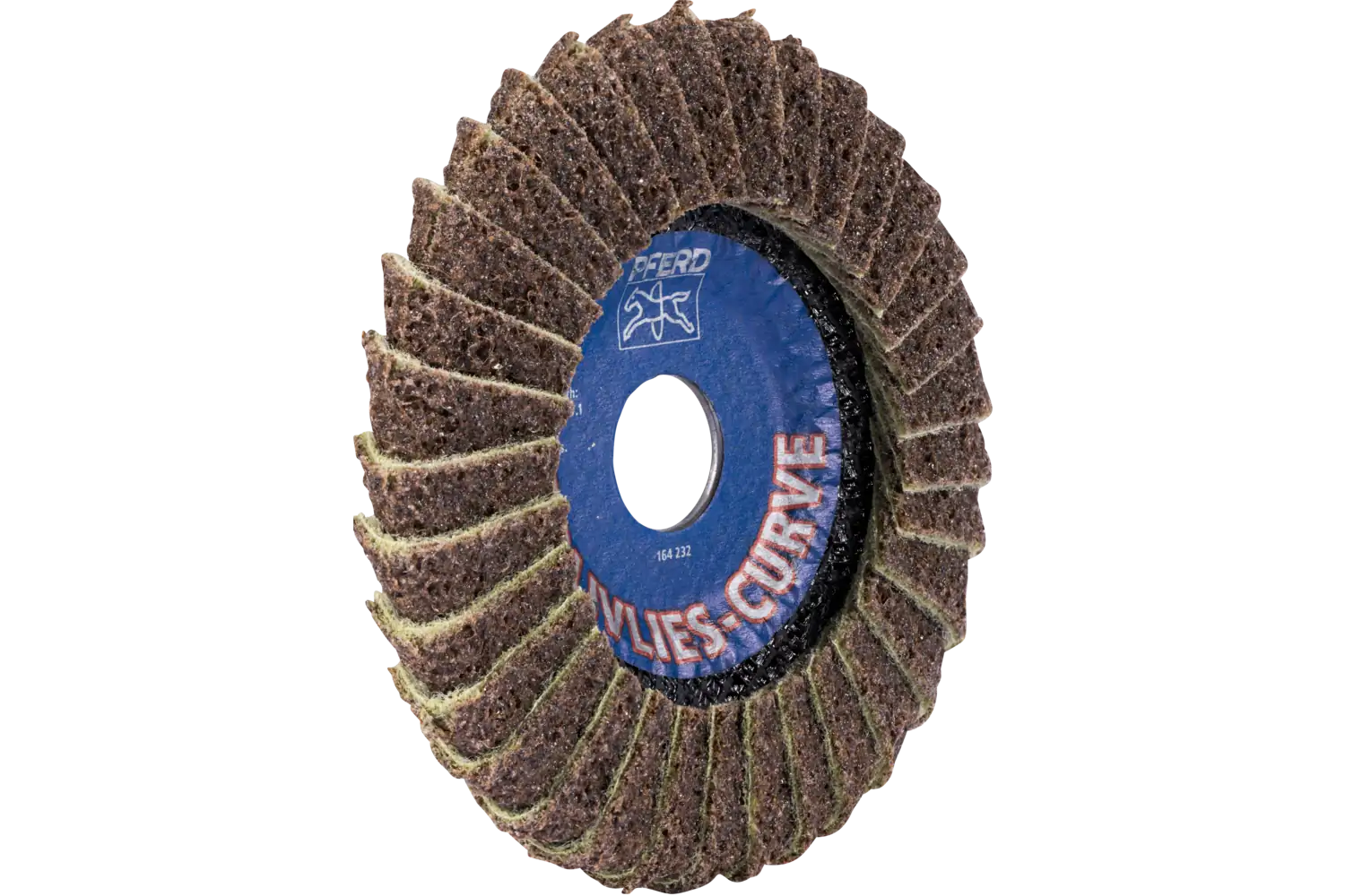 POLIVLIES-CURVE flap disk PVL-R alüminyum oksit çap 115 mm delik 22.23 mm A100G, dolgu kaynaklarında çalışma ve hassas taşlama için 4