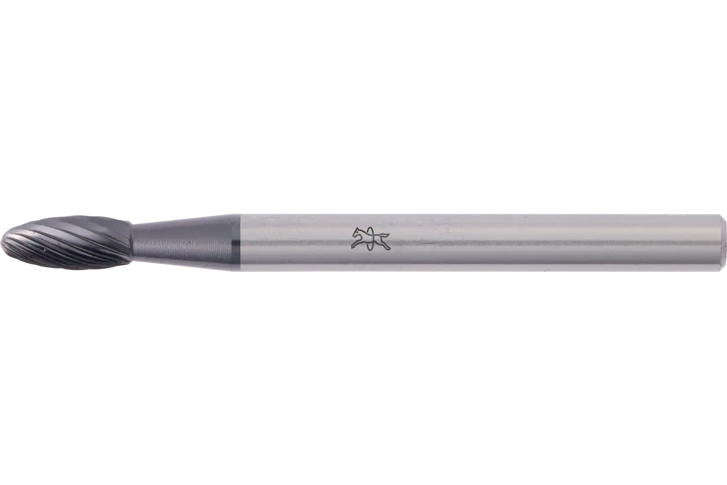 Yüksek performanslı karbür çapak alma frezesi alev tipi B çap 03x07 mm sap çapı 3 mm Z5 HICOAT kaplamalı, üniversal ince 1