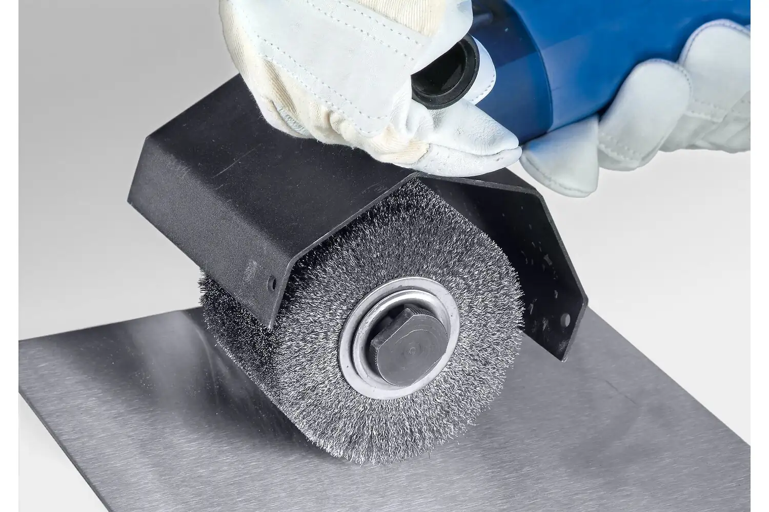 Dairesel fırça WBU çap 100x100x19,1 mm delik paslanmaz çelik tel çapı 0,20 parlatma makinesi 3