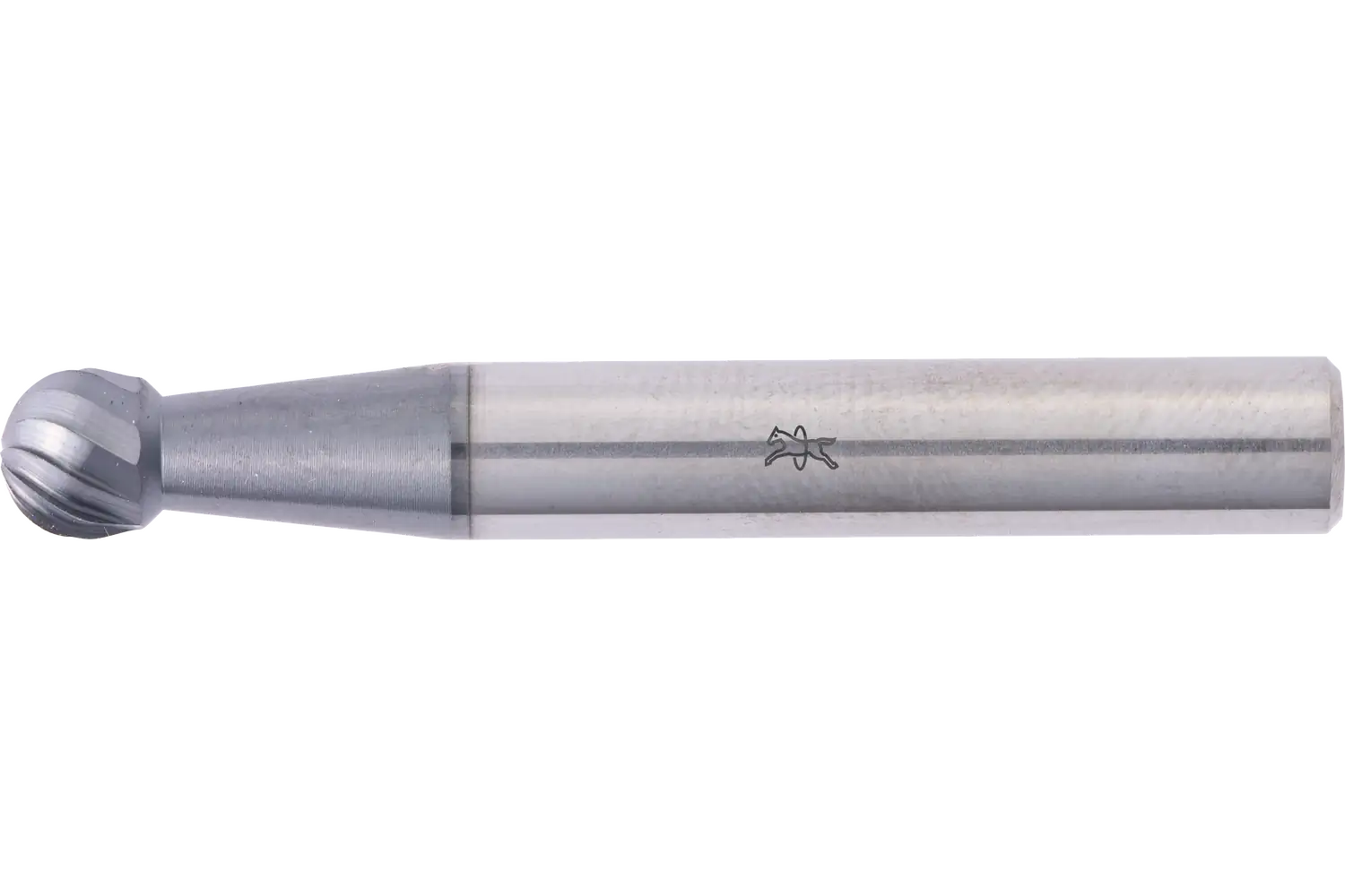 Yüksek performanslı karbür çapak alma frezesi top tipi KUD çap 06x05 mm sap çapı 6 mm Z3 HICOAT kaplamalı, üniversal orta 1