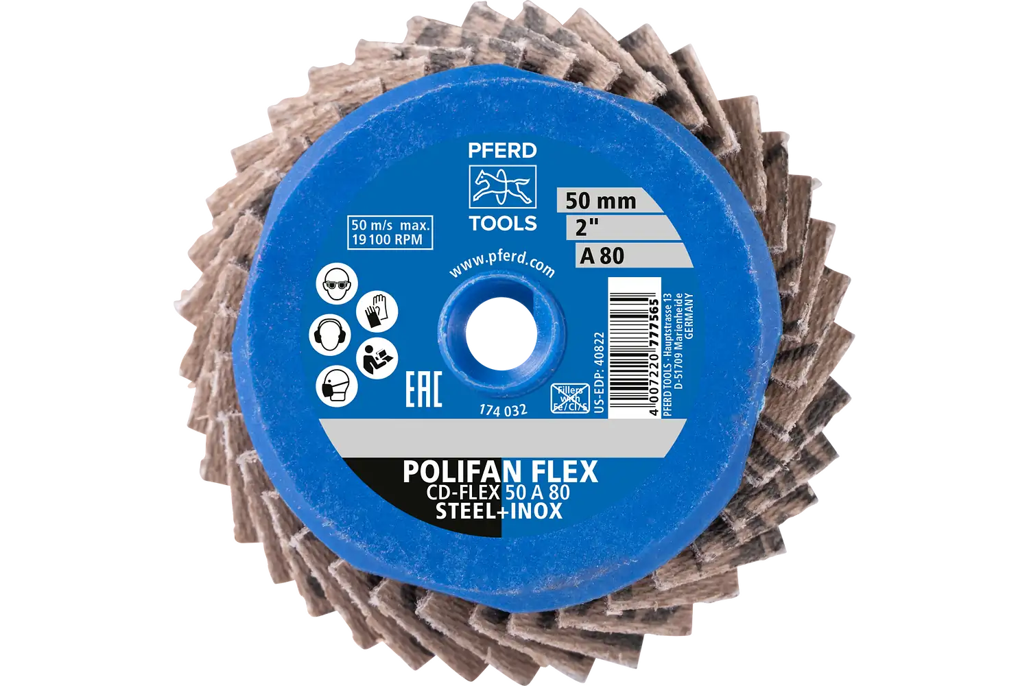 Genel kullanım için COMBIDISC alüminyum oksit Mini-POLIFAN CD-FLEX çap 50mm A40 3