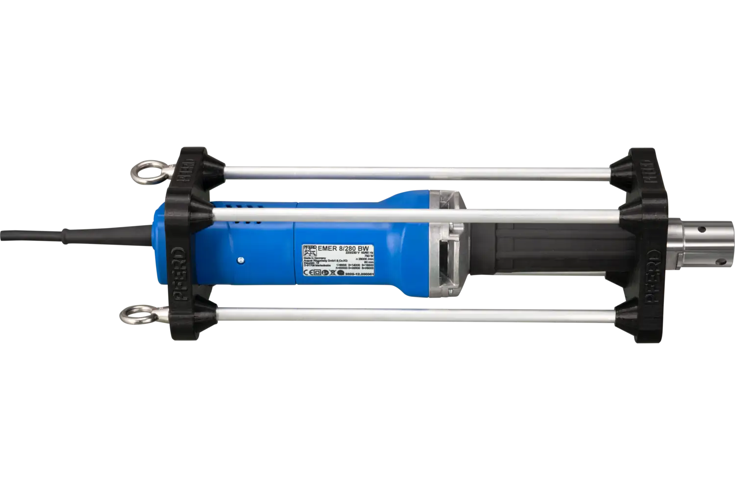 Esnek şaft için elektrik motoru EMER 8/280 BW 230 volt 28,000-8,500 RPM/750 watt 1