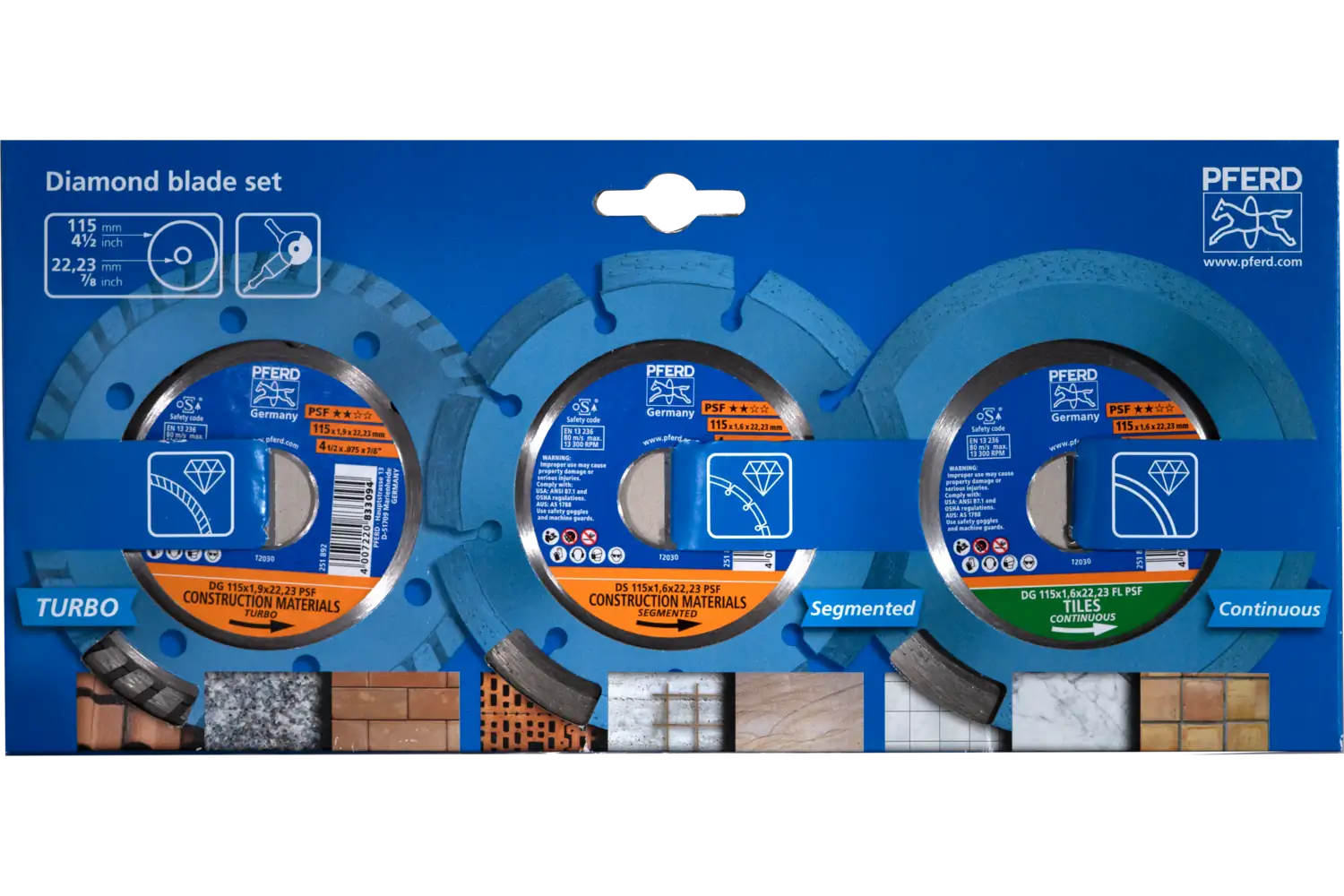 3-parça elmas kesme taşı seti 115x1.6/1.9 mm START Allround 1