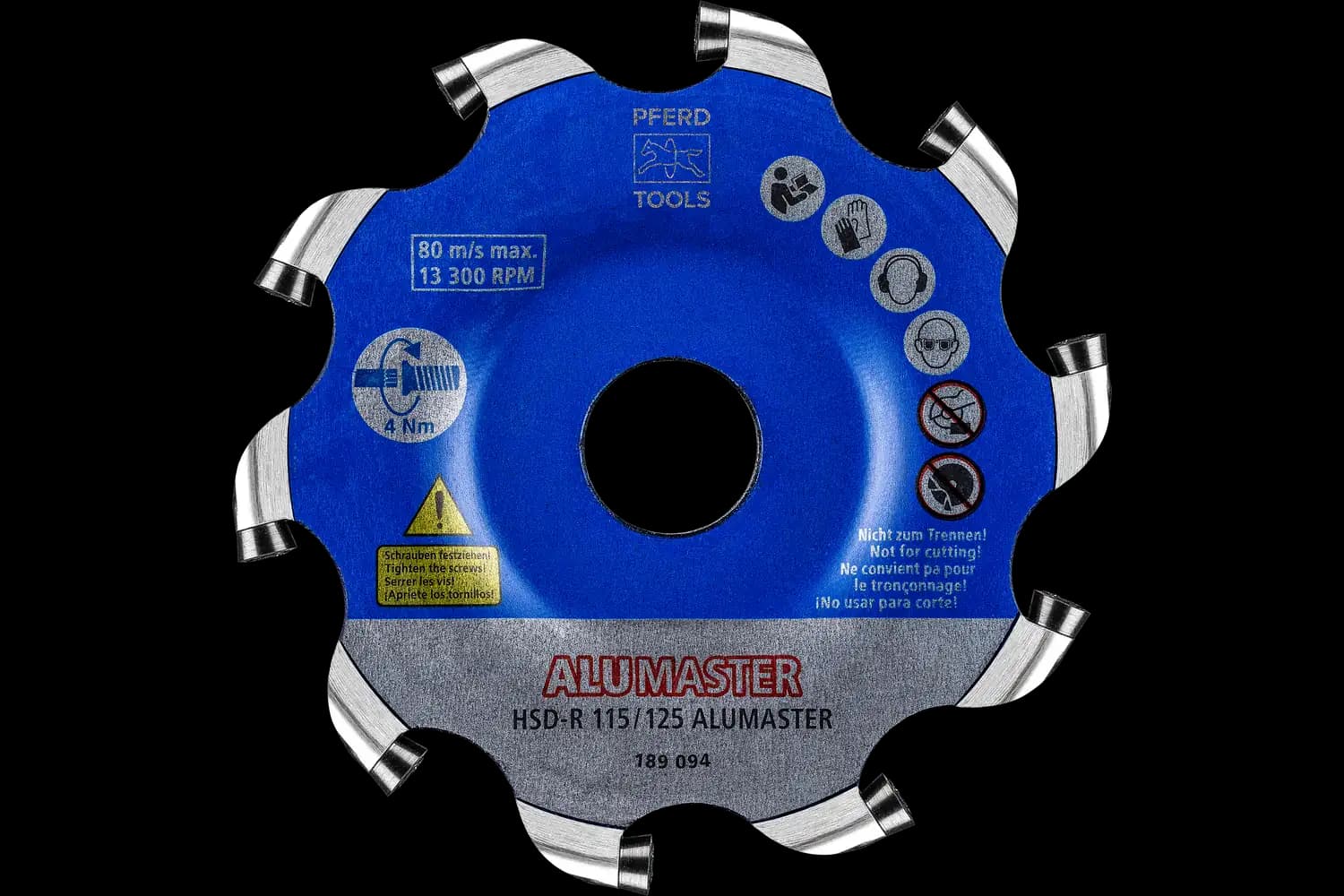Yüksek performanslı frezeleme diski ALUMASTER R çap 115 mm açılı taşlama makineleri için alüminyum üzerinde çalışma HICOAT 1