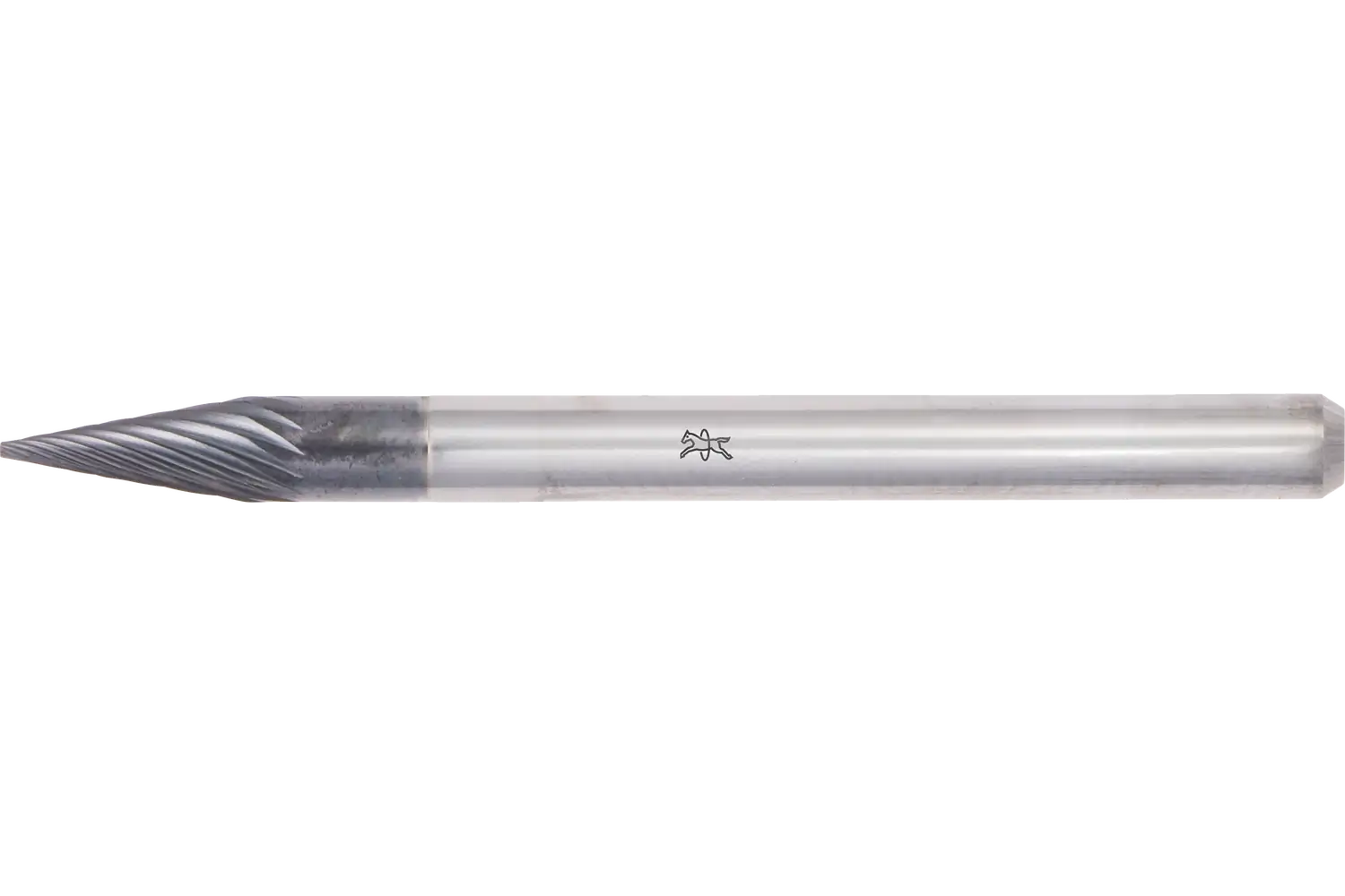 Yüksek performanslı karbür çapak alma frezesi sivri uçlu konik SKM çap 03x07 mm sap çapı 3 mm Z5 HICOAT kaplamalı, üniversal ince 1
