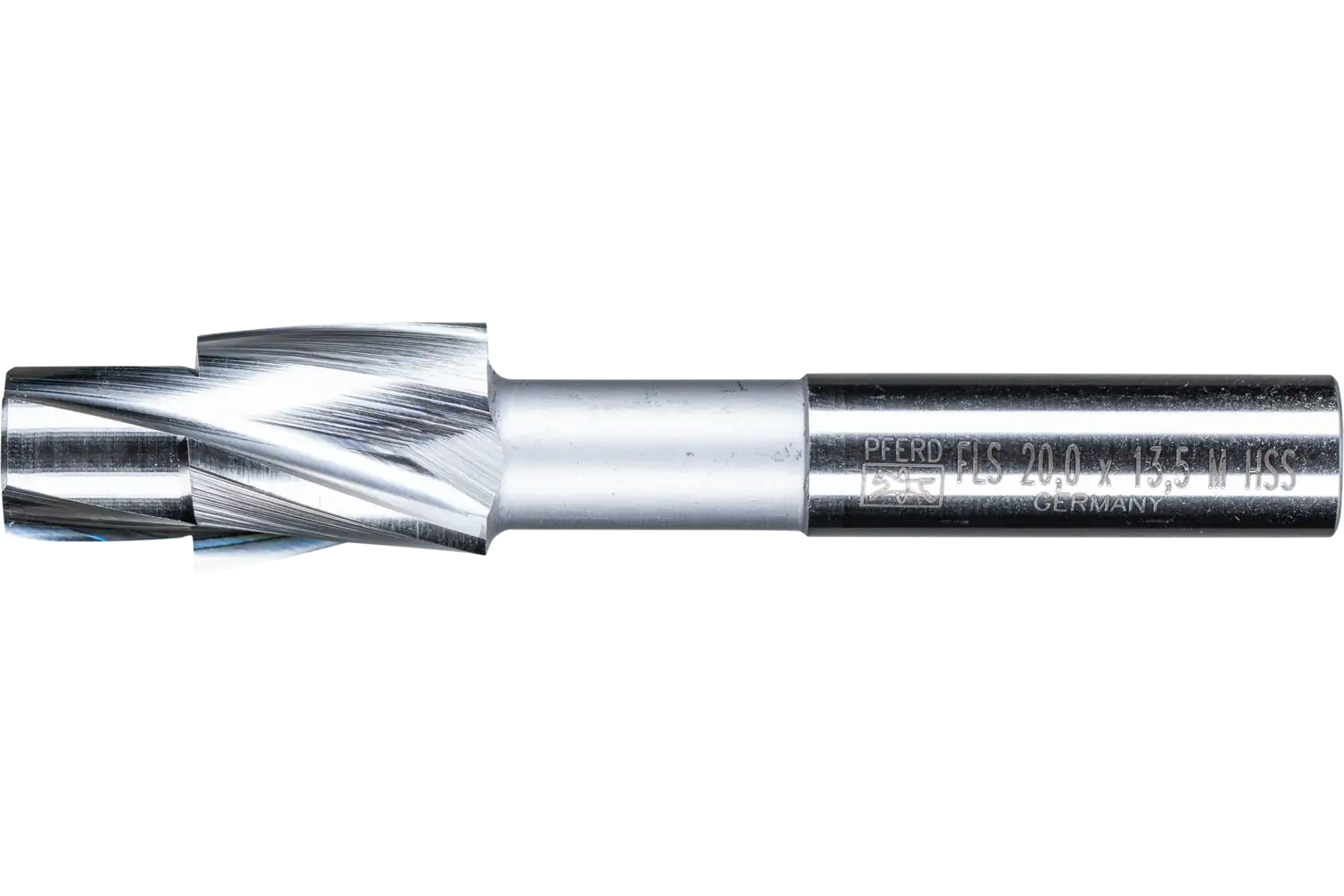 HSS düz havşa kılavuz pimi ile DIN 373 çap 20,0 mm sap çapı 12 mm orta açık delik için 1