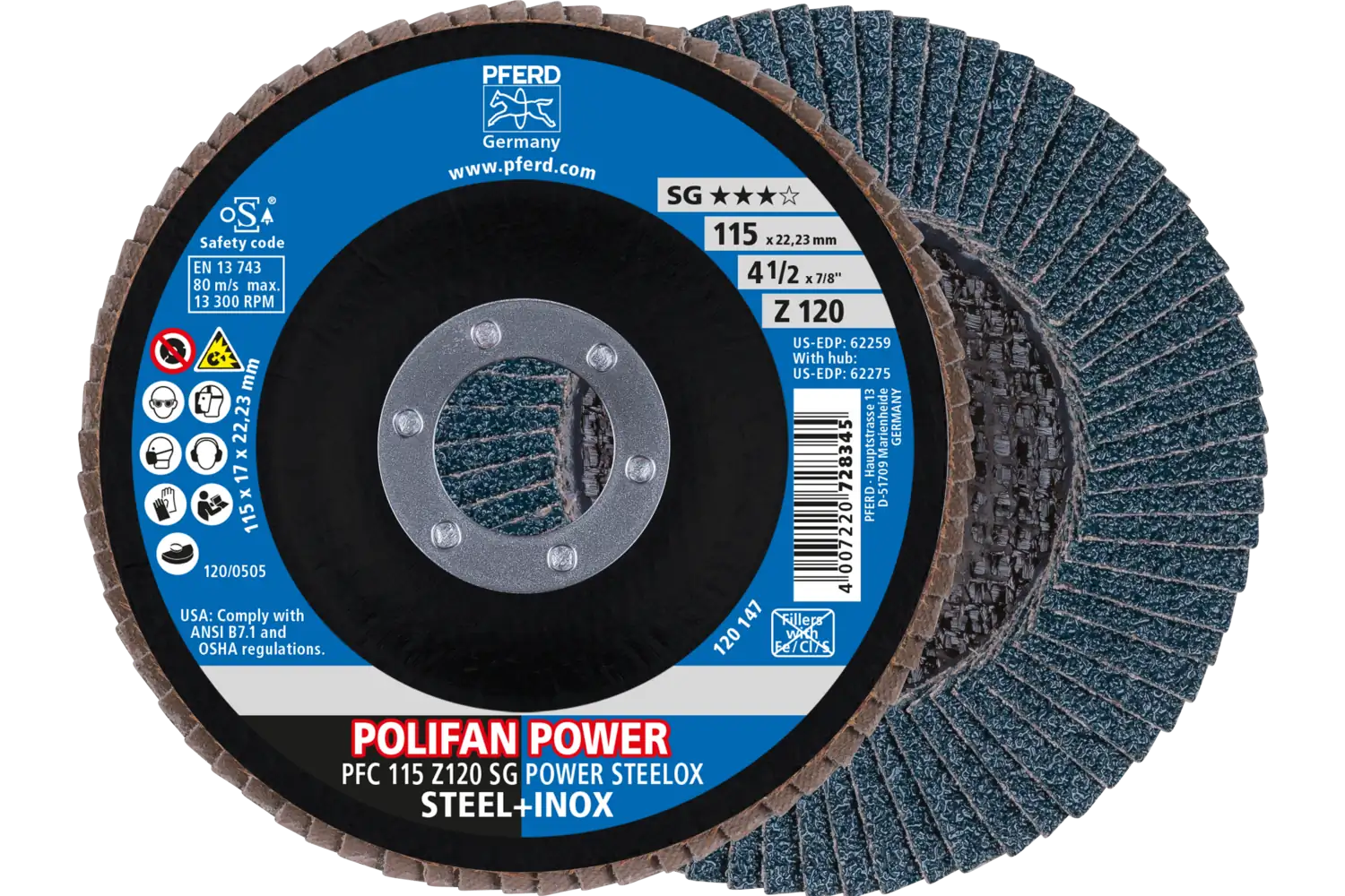 POLIFAN flap taşlama diskler zirkonyum Z SG POWER STEELOX ★★★☆