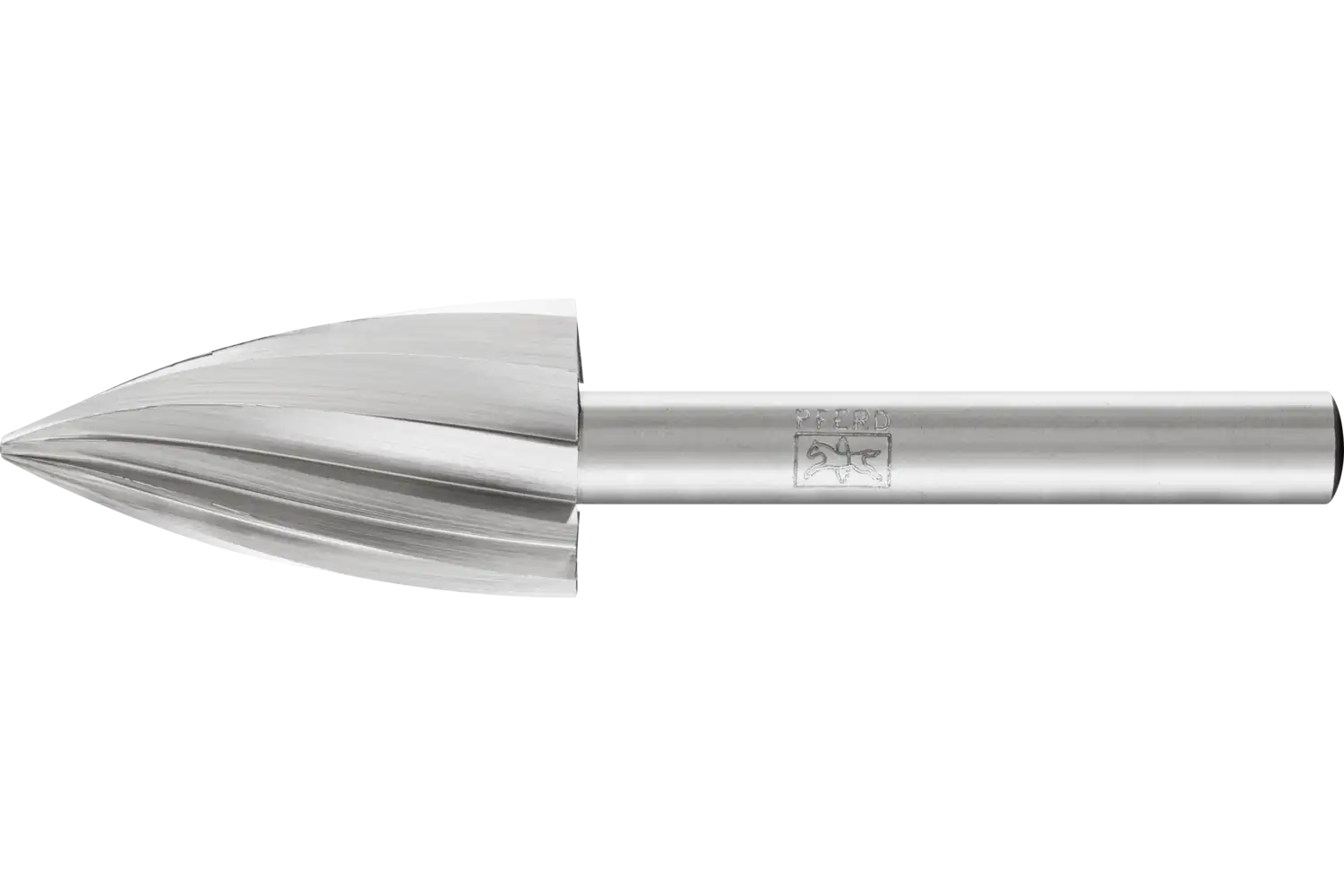 HSS döner kesici ALU sivri uçlu ağaç şekli K çap 16x30 mm sap çapı 6 mm alüminyum/demir dışı 1