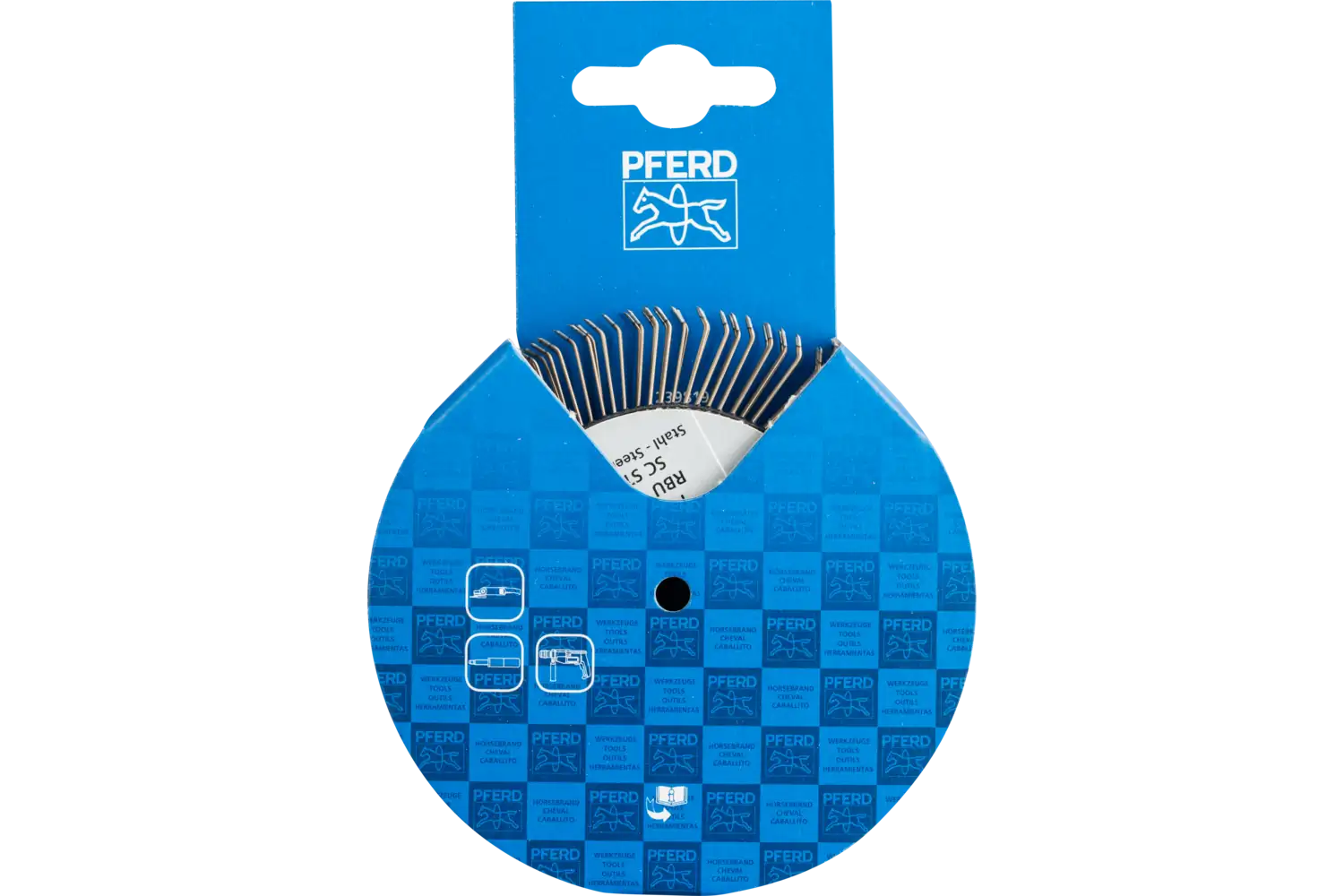 POLISCRATCH dairesel fırça saçaklı RBU çap 100x20mm M14 çelik tel çap 0,60 açılı taşlama makineleri 2
