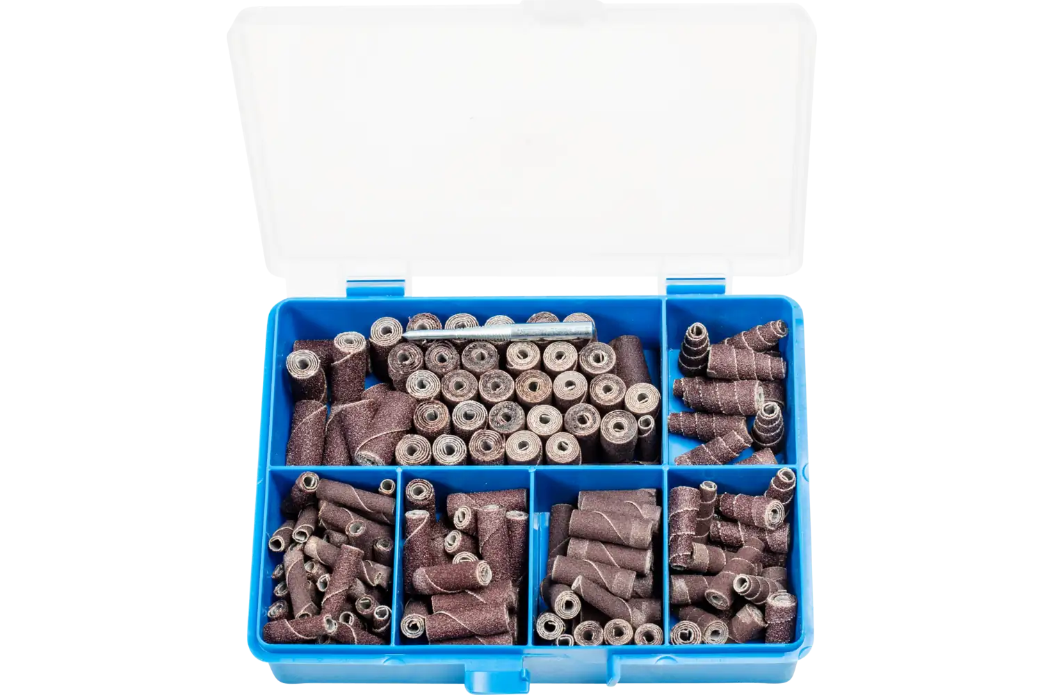 POLIROLL SET, 150 parça silindirik ve konik tutuculu kartuş rulo içerir 1