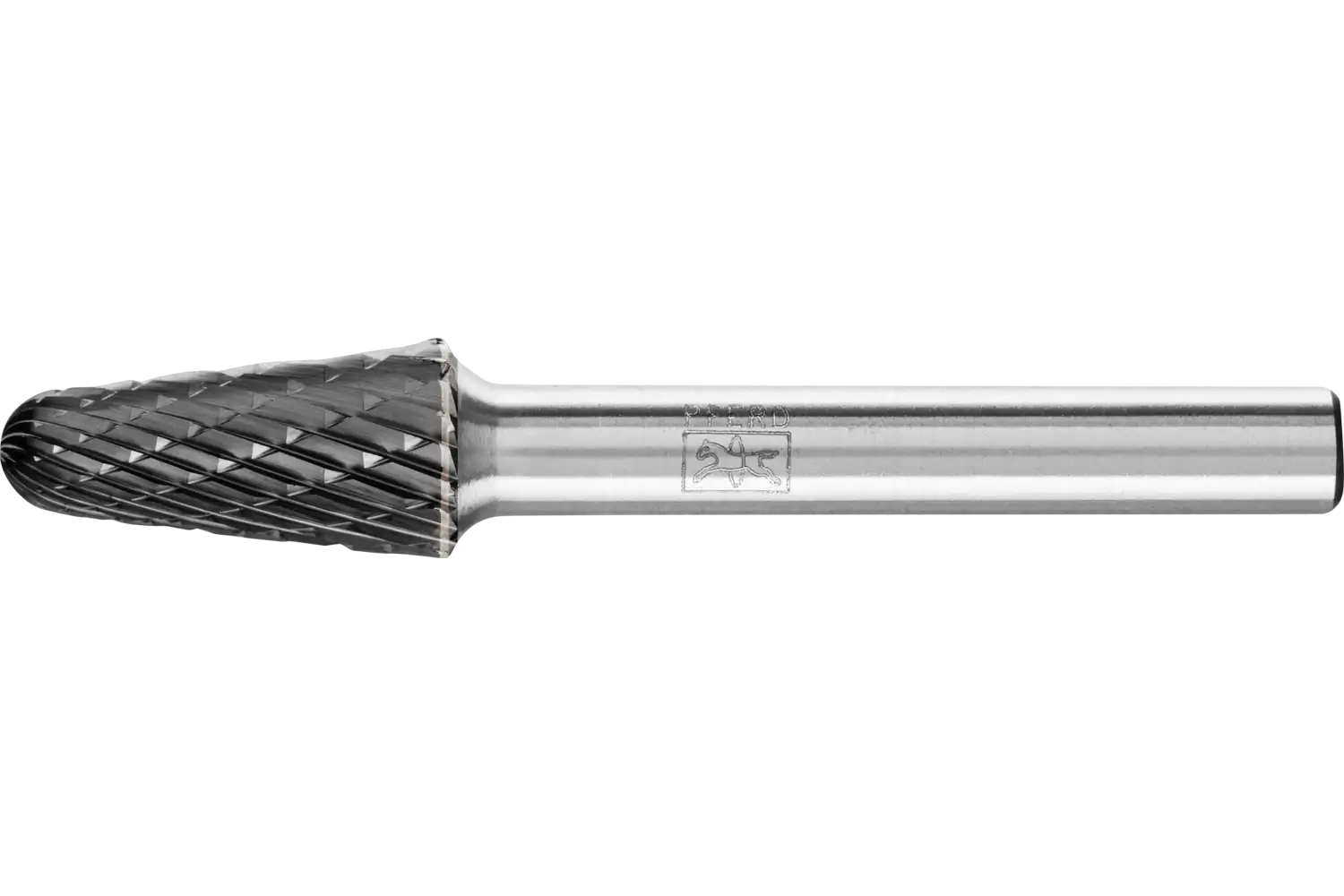 Yüksek performanslı karbür çapak alma frezesi, konik tip, radyüs uçlu, KEL çap 10x20 mm sap çapı 6 mm Z3P HICOAT üniversal 1