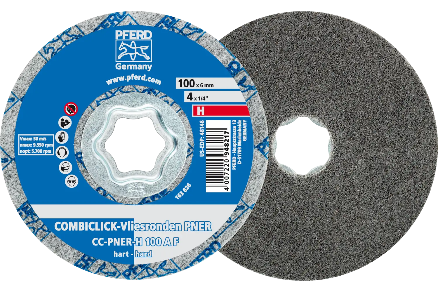 Finisaj için COMBICLICK preslenmiş elyaf disk CC PNER çap 100mm sert A hassas 1