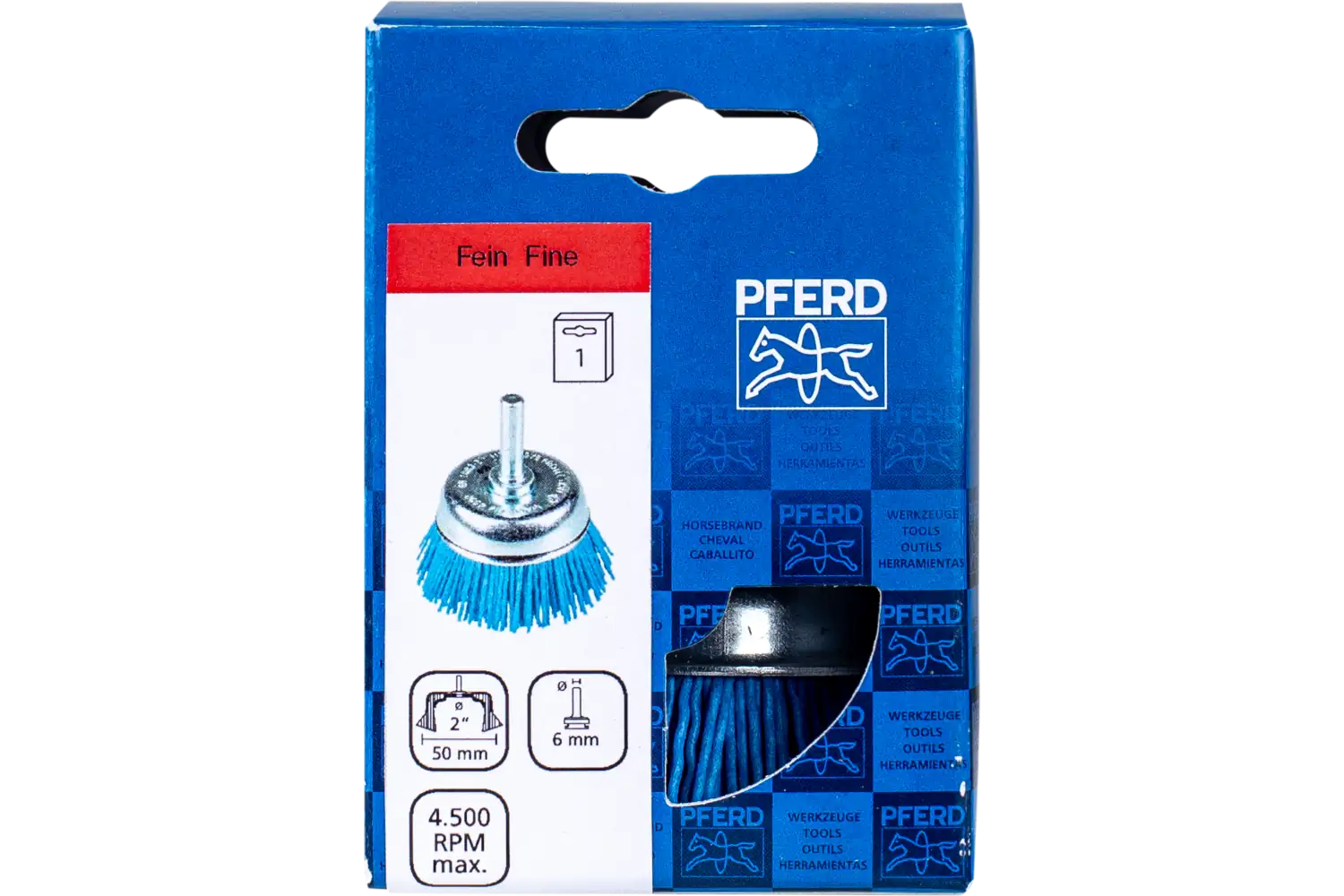 Çanak fırça saçaklı TBU çap 50 mm sap çapı 6 mm BLUE tel çapı 1,10 mm tanecik 180 elektrikli matkap 2