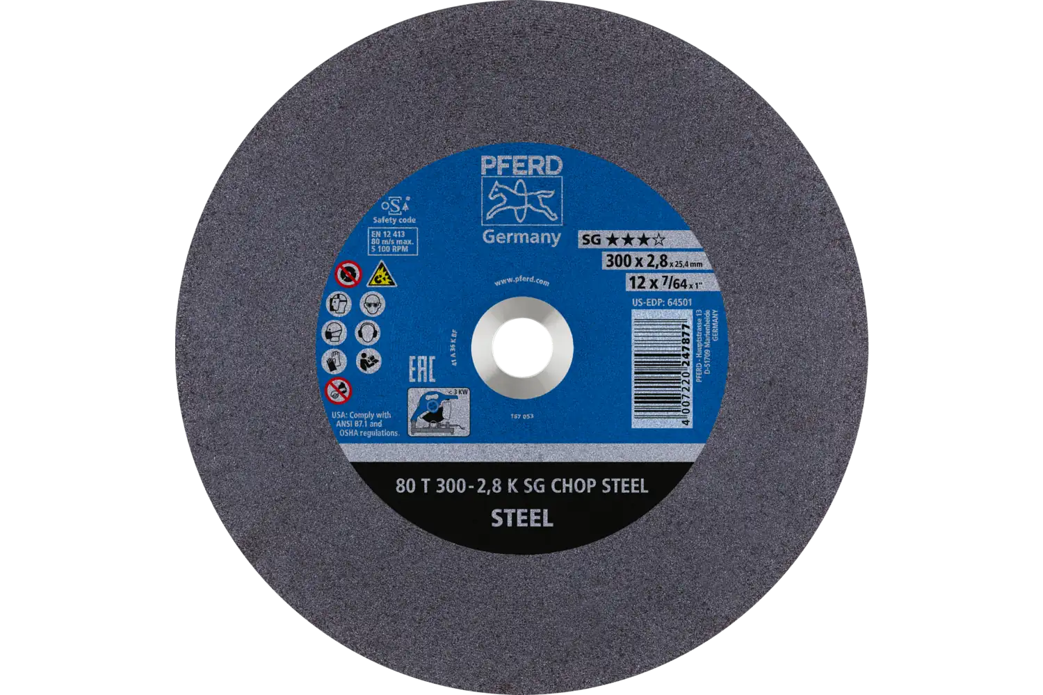 Gönye testereleri için kesme taşları (CHOPSAW) SG CHOP STEEL ★★★☆