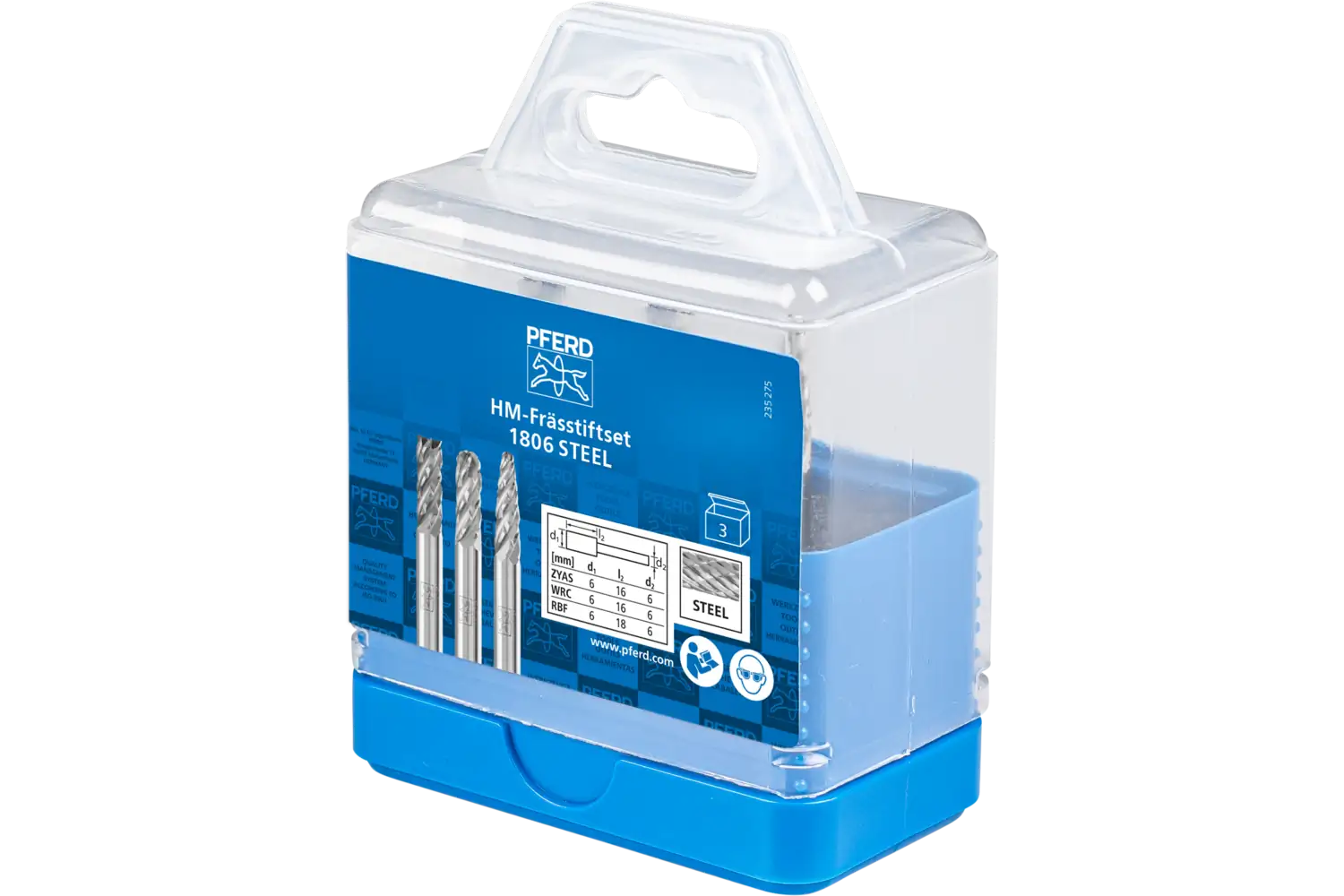 Tungsten karbür yüksek performans freze seti 1806 STEEL 3-parça çapı 6 mm sap çapı 6 mm çelik için 2