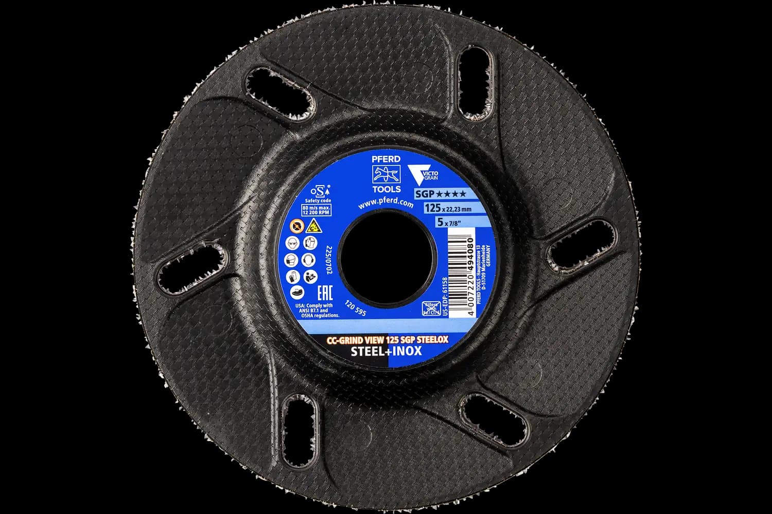 CC-GRIND VIEW taşlama diski 125x22.23 mm Profesyonel Seri SGP STEELOX çelik/paslanmaz çelik için 2