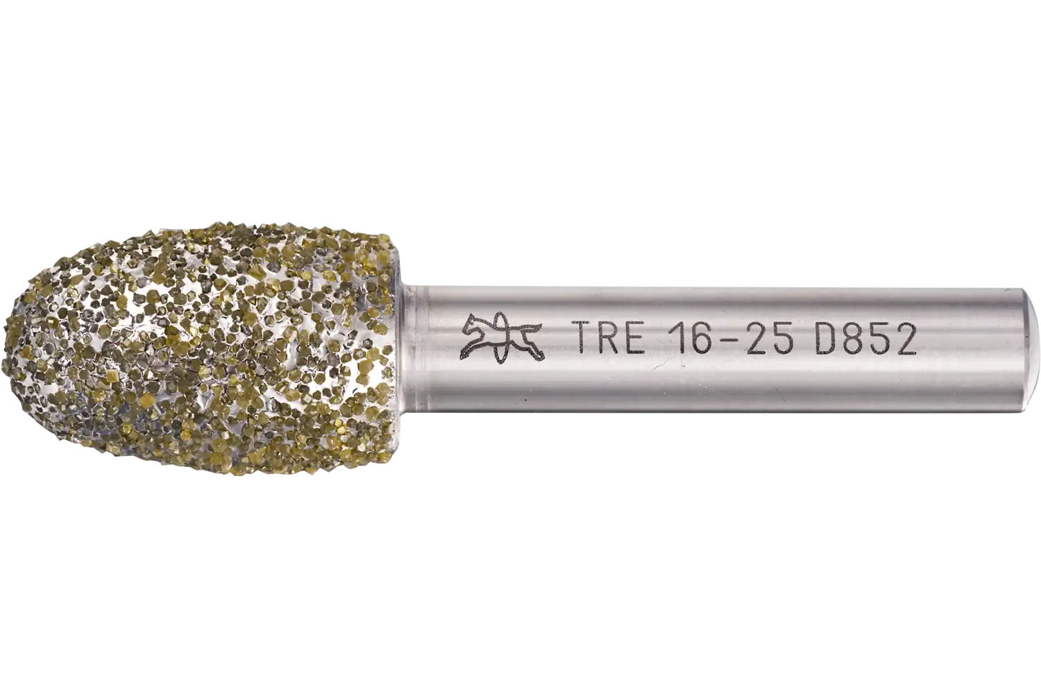 Elmas saplı taş, oval tip 16x25x8 mm D852, pik ve sfero dökme demir taşlamak için 1
