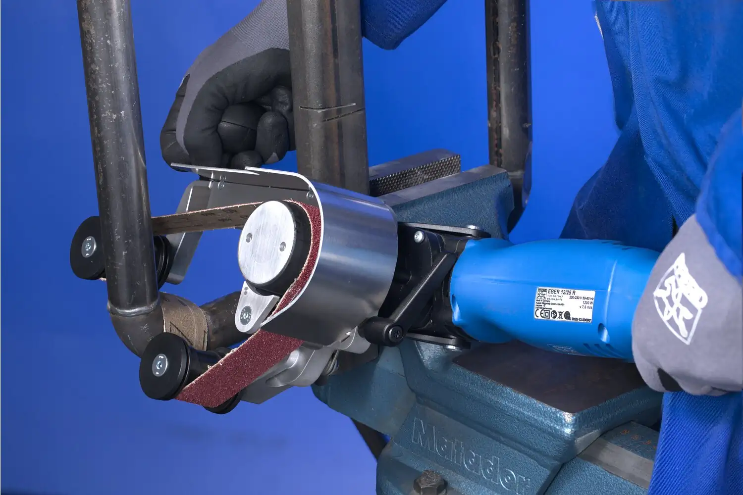 Elektrikli borulu taşlama makinesi EBER 12/25 R 230 volt 7.6 m/s bant uzunluğu: 610–820 mm x genişlik: 12–40 mm 2