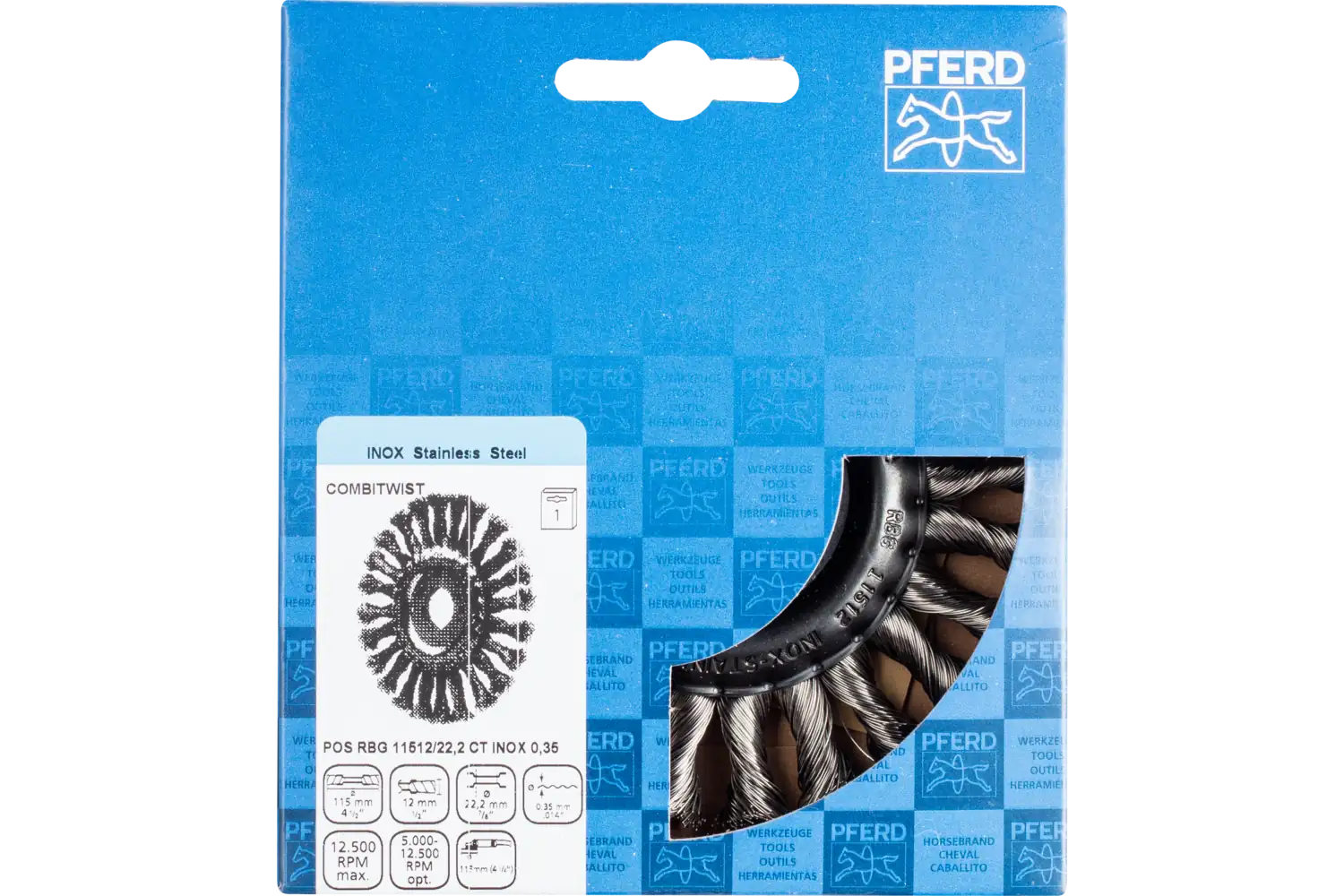 COMBITWIST dairesel fırça burgulu RBG çap 115x12x22,2 mm paslanmaz çelik tel çapı 0,35 mm açılı taşlama makineleri 2
