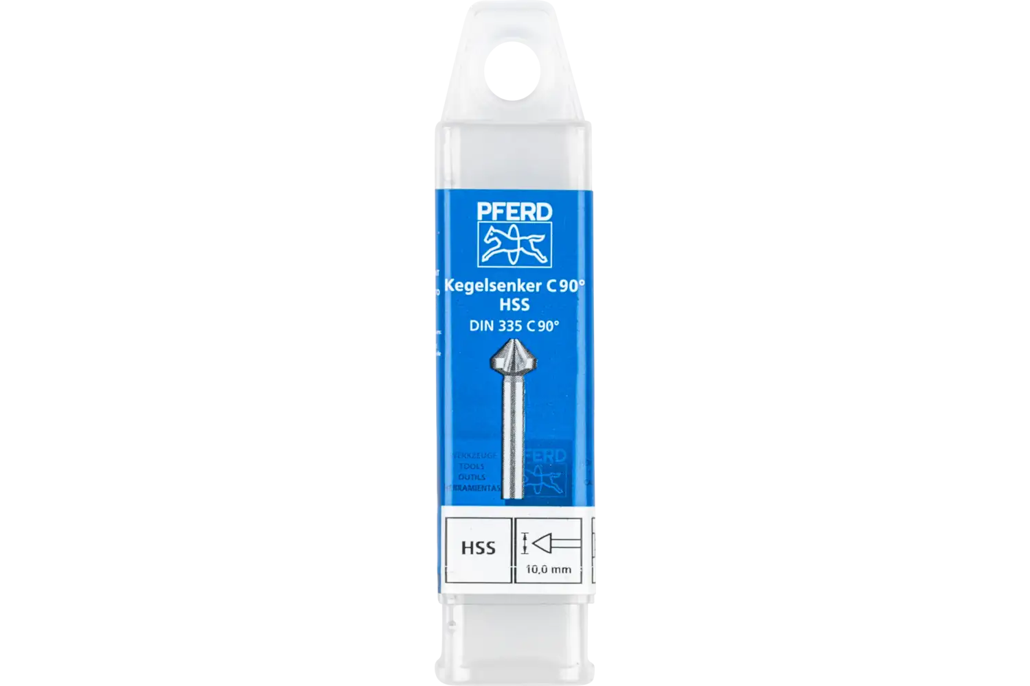 HSS konik ve çapak alma havşası 90 ° çap 10 mm sap çapı 6 mm DIN 335 C 2