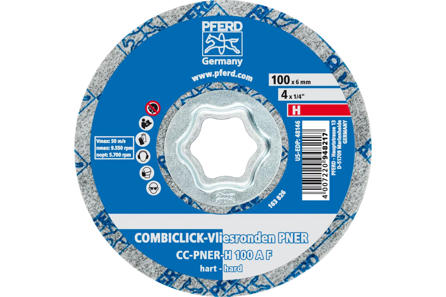 Finisaj için COMBICLICK preslenmiş elyaf disk CC PNER çap 100mm sert A hassas 3