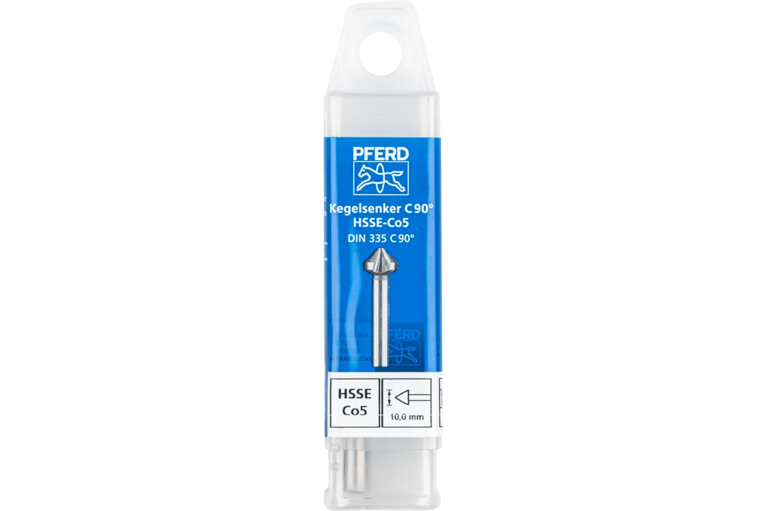 HSSE Co5 konik ve çapak alma havşası 90 ° çap 10 mm sap çapı 6 mm DIN 335 C 2