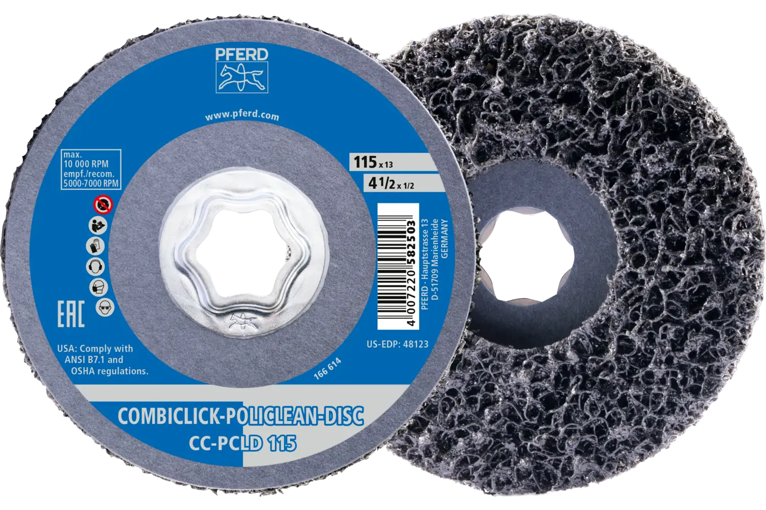 COMBICLICK POLICLEAN PCLD elyaf temizleme bezi çap 115x13 mm, kaba temizlik işleri için 1