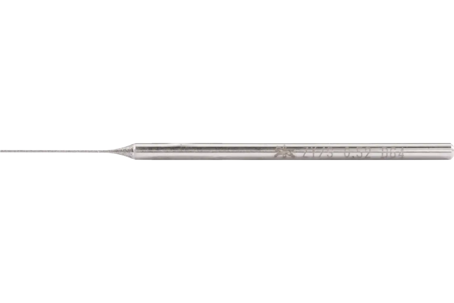 Elmas saplı taş, silindirik, çap 0.42 mm sap çapı 3 mm D46 (ince), deliklerin ve radyüslerin taşlanması için 1