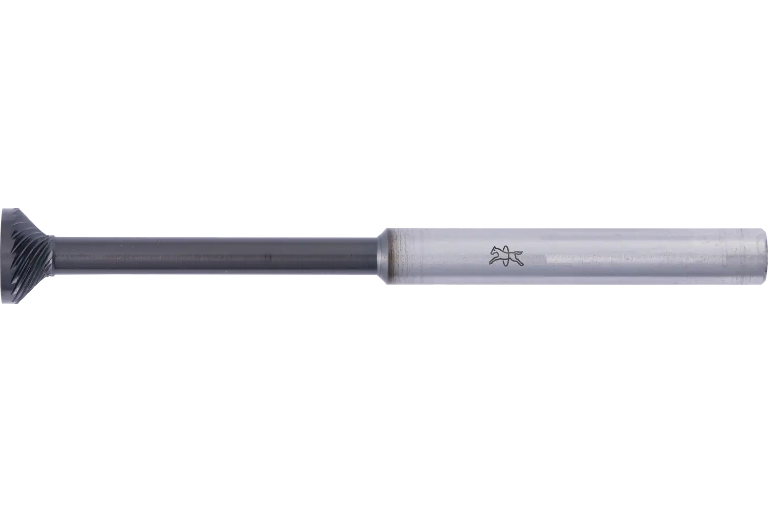 Yüksek perf. karbür çapak alma frezesi ters konik WKN çap 10x03 mm sap çapı 6x75 mm Z3 HICOAT kaplama, robotik pah/çapak alma 1