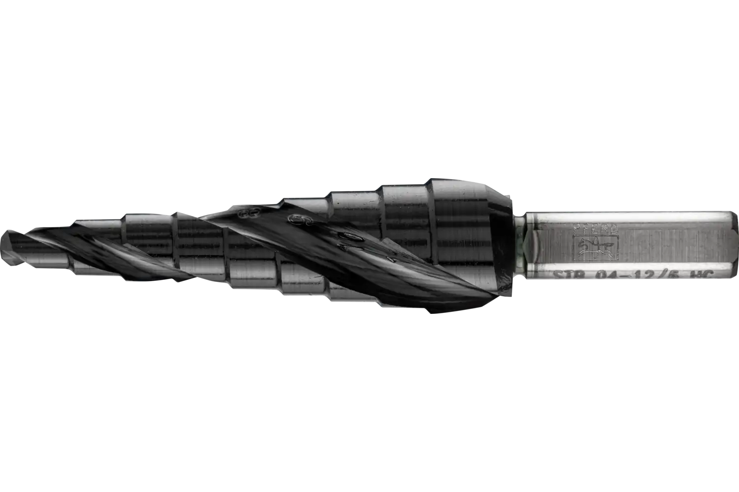 Kademeli matkap HSS 9 delme adımı çap 4-12 mm 3 yüzey şaft çapı 6 mm HICOAT kaplamalı 1