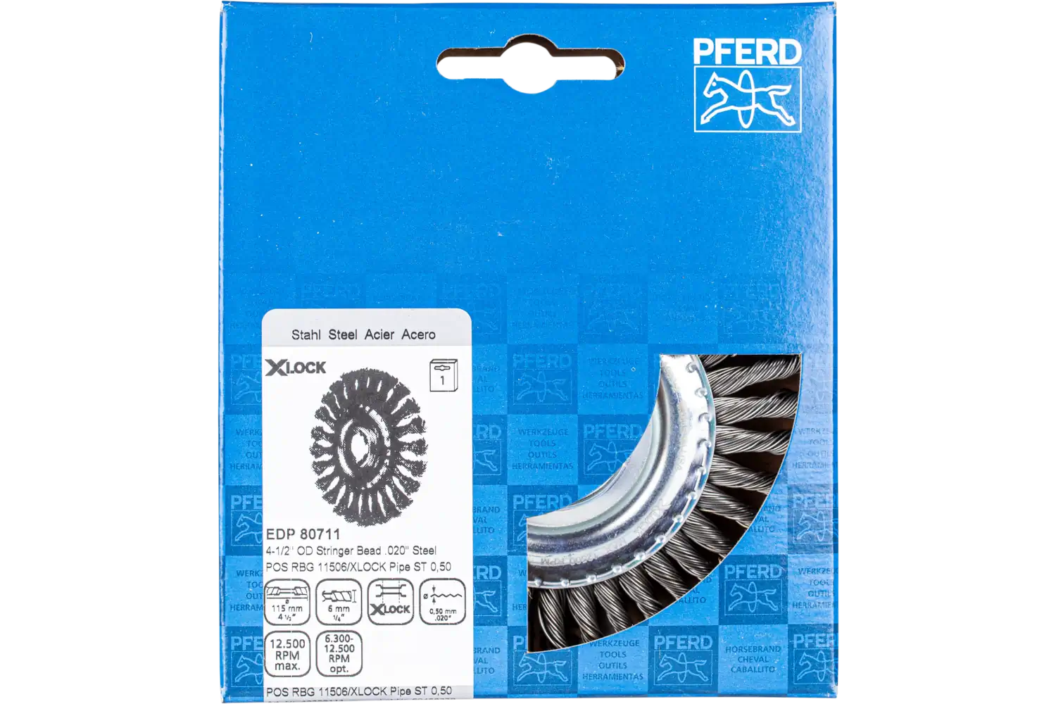 PIPELINE fırça burgulu RBG çap 115x6 delik 22,2 mm/X-LOCK çelik tel çapı 0,50 mm açılı taşlama makineleri 2