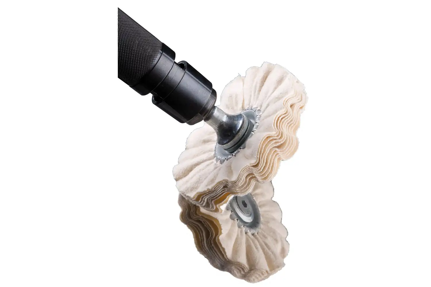 Dairesel parlatma bezi TR flanel çap 100x10 mm merkez delik çapı 10 mm, ayna parlaklığı ve parlatma pastası ile perdah için 3