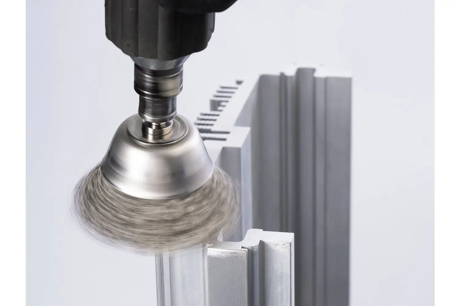 INOX-TOTAL çanak fırça saçaklı RBUIT çap 50 mm sap çapı 6 mm paslanmaz çelik tel çap 0.30 mm 2